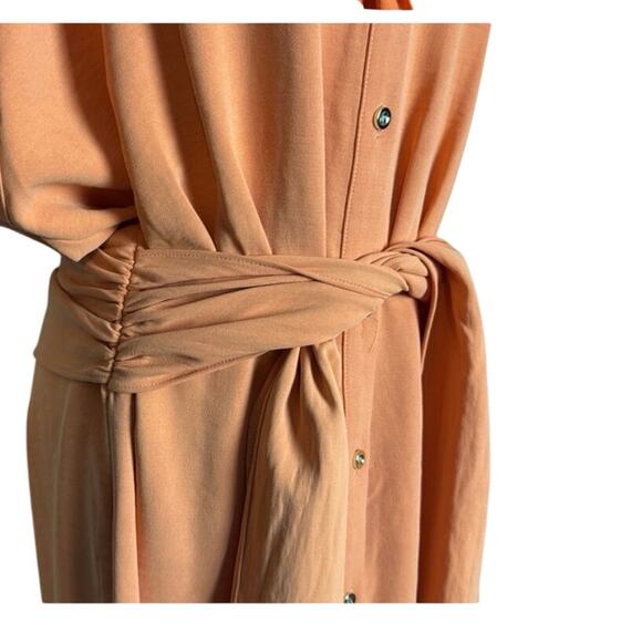 NWT-Worthington Womens Short Sleeve Midi Shirt Dress Orange
Soda, Size 2X - Picture 6 of 10